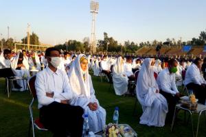 آیین اهدای ۱۰۰ سرویس جهیزیه به زوج های جوان خوزستانی